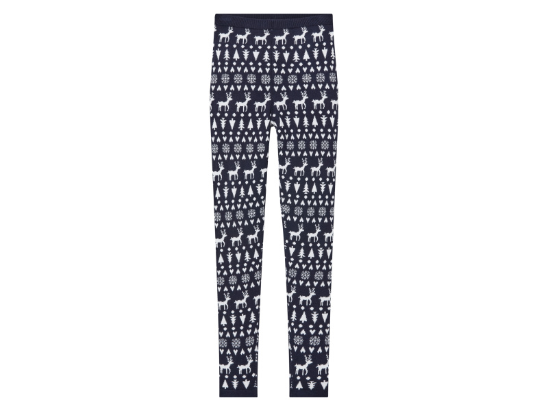 pepperts!® Dívčí bezešvé pletené legíny (158/164, modrá)