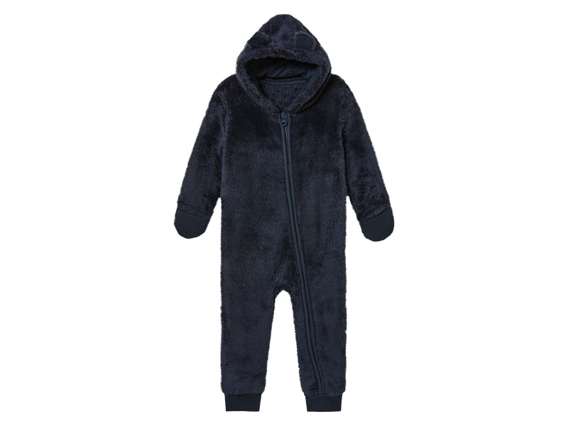 lupilu® Dětský plyšový overal (50/56, navy modrá)