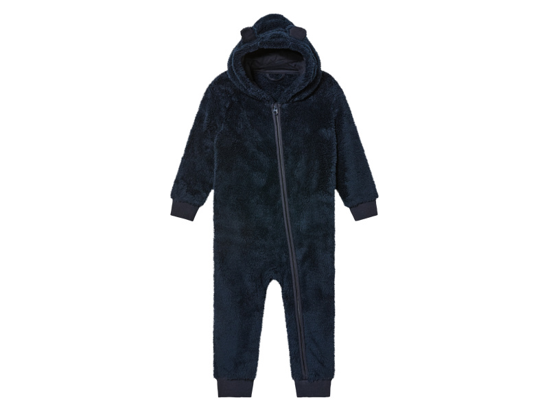 lupilu® Dětský plyšový overal (86/92, navy modrá)