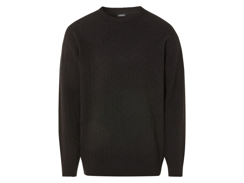 Livergy® Pánský pletený svetr (M (48/50), černá)