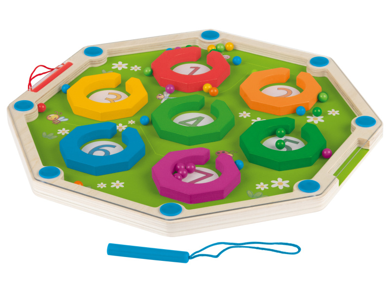 Playtive Dřevěná matematická hra Montessori (magnetický labyrint)
