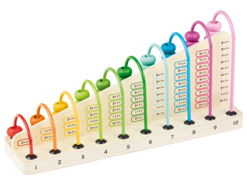 Playtive Dřevěná matematická hra Montessori (počítadlo)