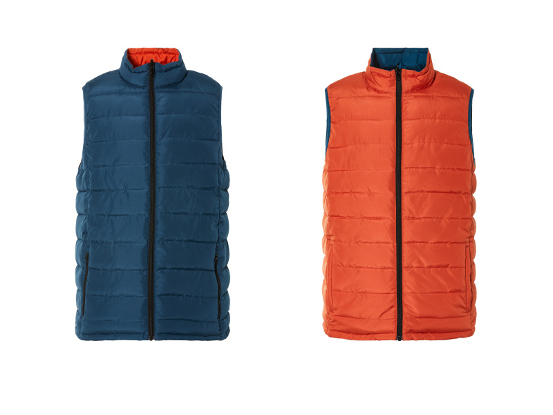 Livergy® Pánská oboustranná vesta (XL (56/58), modrá/oranžová)
