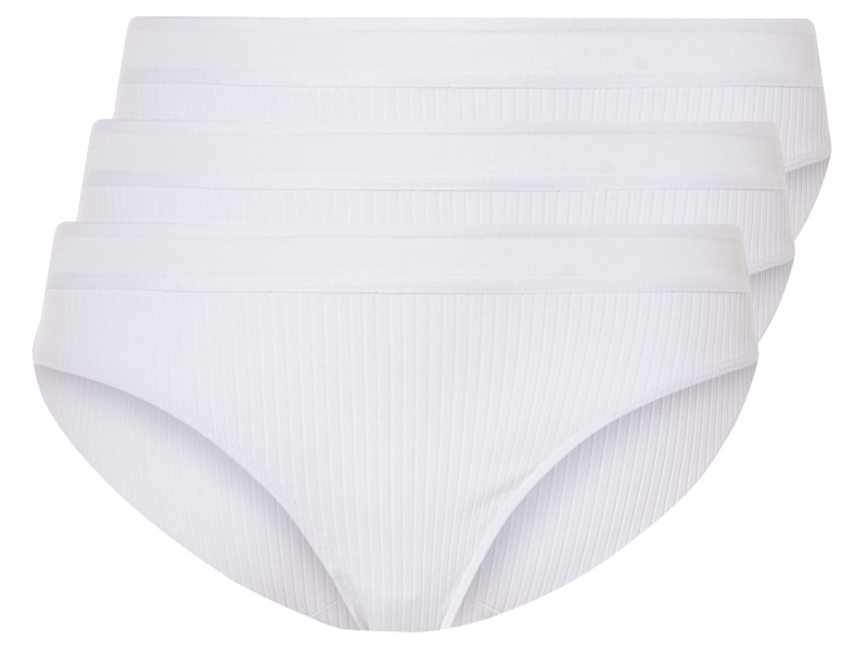 esmara® Dámské kalhotky, 3 kusy (L(44/46), bílá)