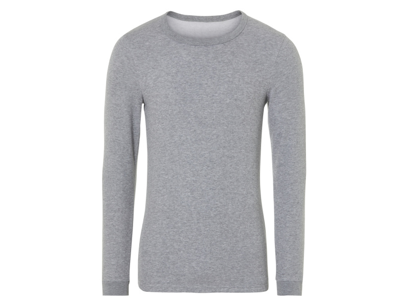 Livergy® Pánské spodní termo triko s dlouhými rukávy (4/S, šedá)