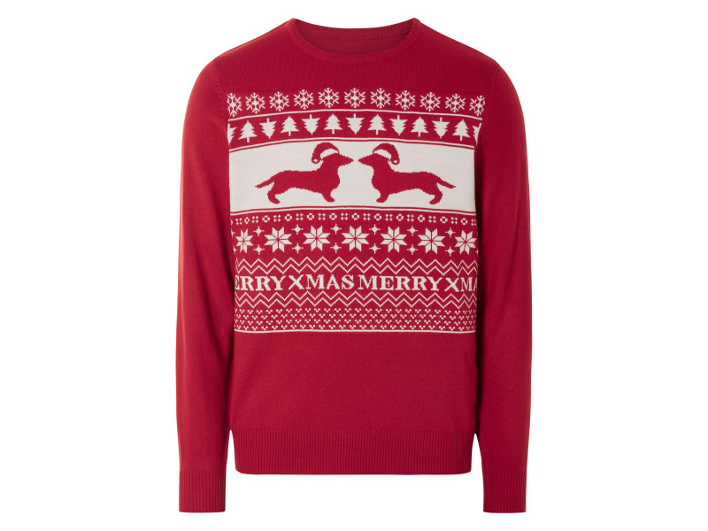 Livergy® Pánský vánoční svetr (Xxl (60/62), červená)