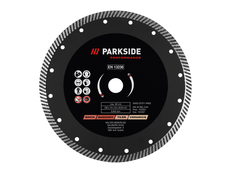 Parkside Performance® Řezné / Hrubovací kotouče, Ø 230 mm (řezný kotouč turbo)