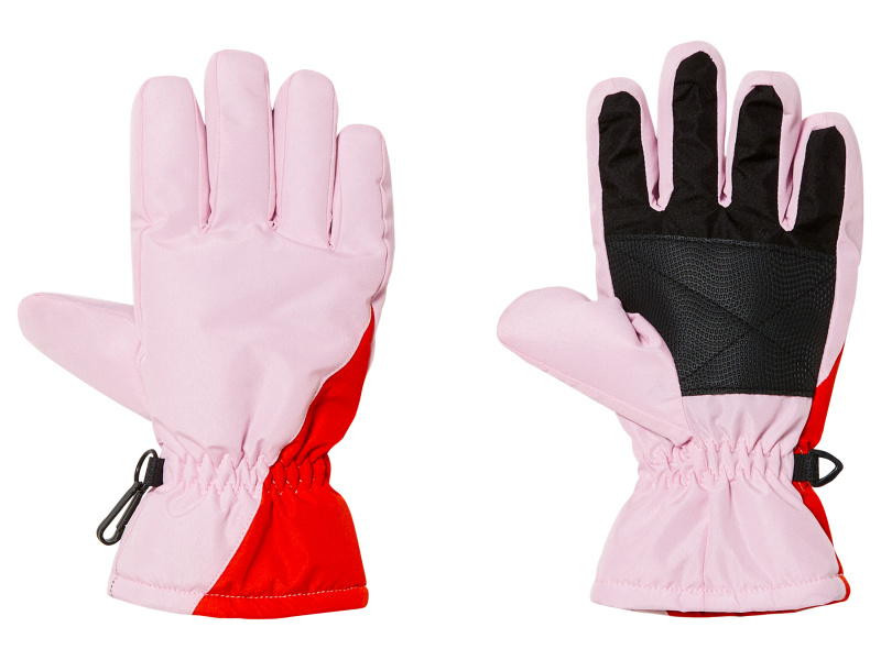 pepperts!® Dětské zimní rukavice (7 (12-14 let), růžová/červená)