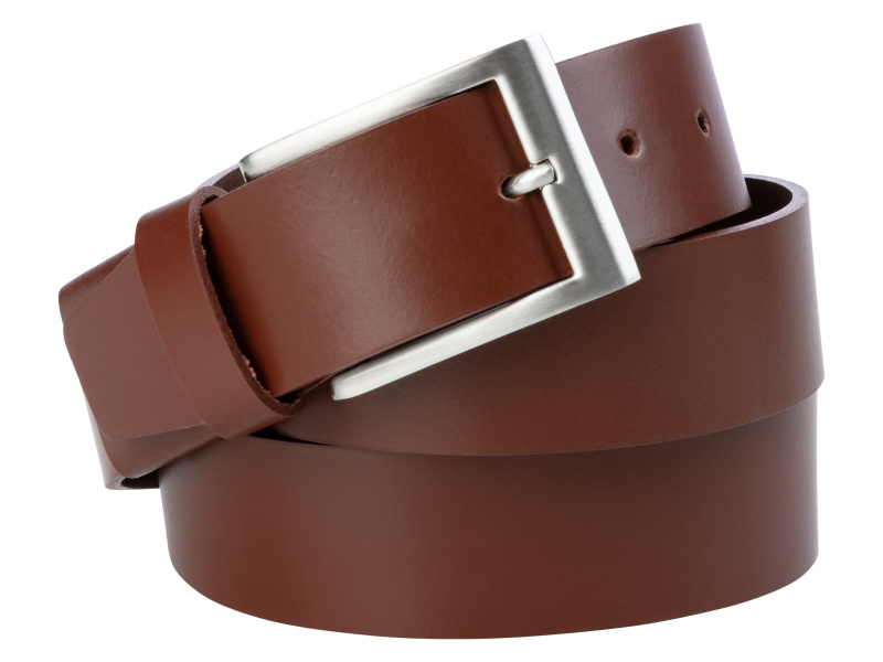 Livergy® Pánský kožený pásek (135, hnědá)