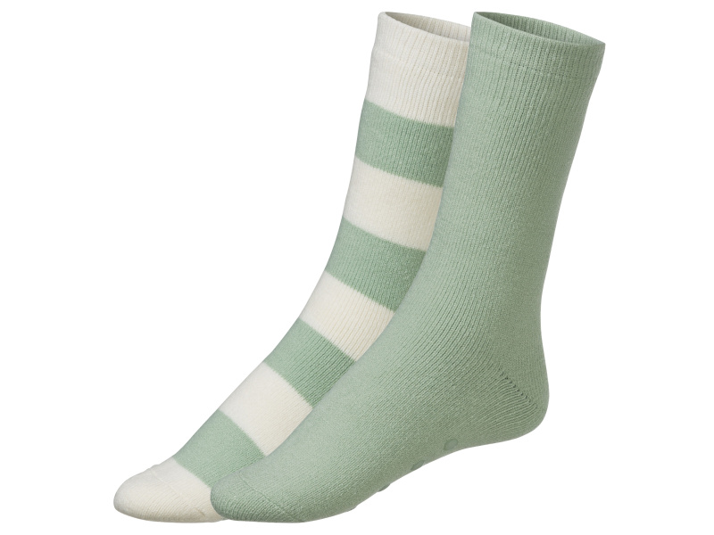 esmara® Dámské termo ponožky, 2 páry (39-42, bílá/zelená)