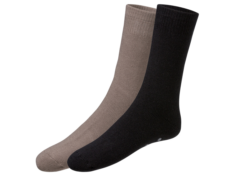 Livergy® Pánské termo ponožky, 2 páry (43/46, černá)
