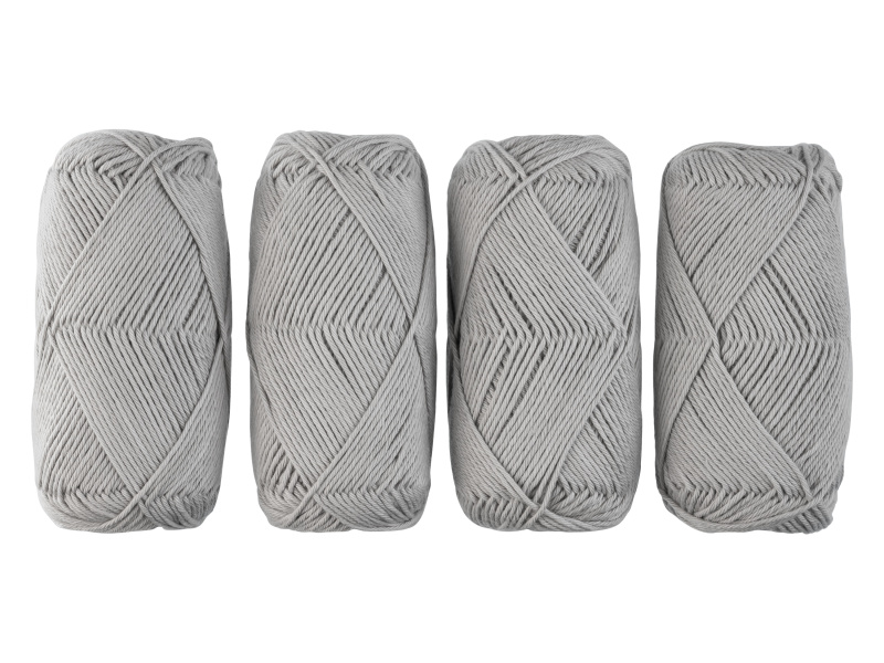 crelando® Sada bavlněné příze, 4 x 50 g (stříbrná)