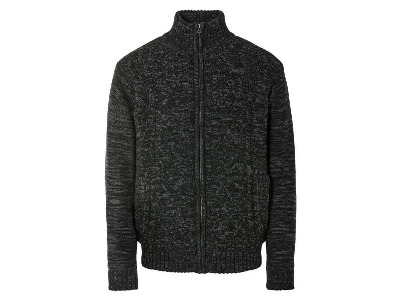 Livergy® Pánská pletená mikina (XL (56/58), tmavě šedá)