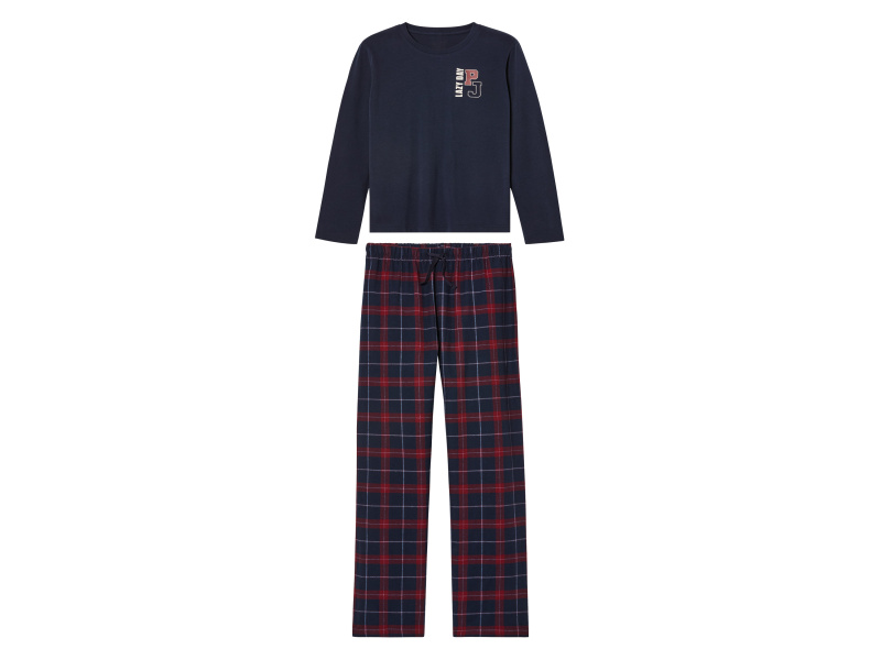 pepperts!® Chlapecké flanelové pyžamo (134/140, navy modrá)