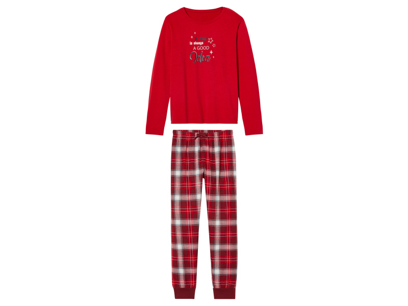 pepperts!® Dívčí flanelové pyžamo (134/140, červená)