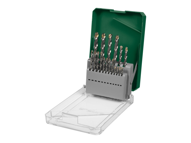 Parkside® Sada HSS vrtáků do oceli / Sada vrtáků do dřeva a kamene (Vrták do kamene 18 kusů.)