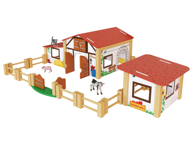 Playtive Dřevěný statek / Zoologická zahrada / Pohádkový strom (život na statku)