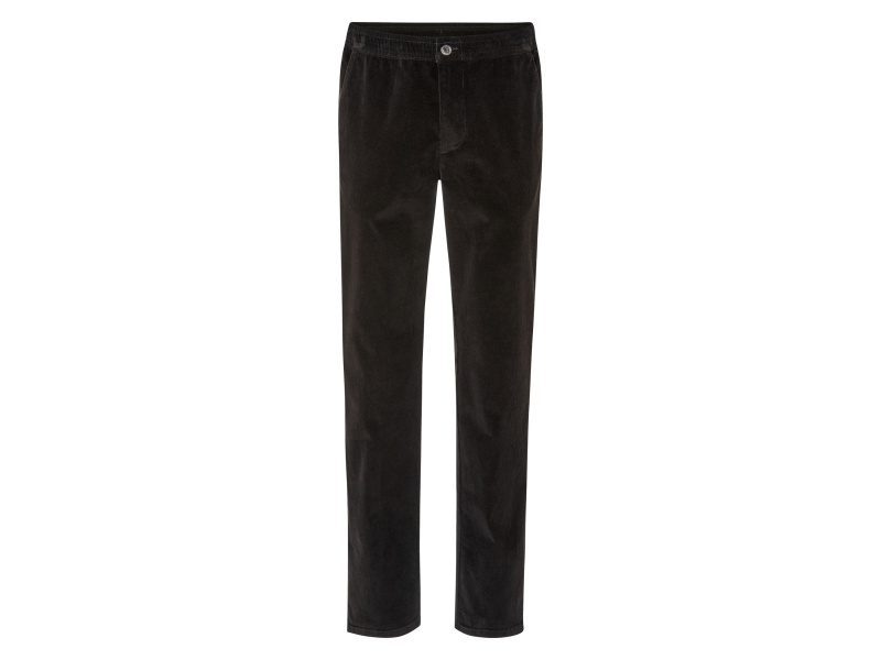 Livergy® Pánské manšestrové kalhoty (L (52/54), černá)