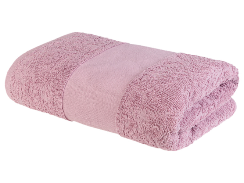 Livarno home Froté osuška, 70 x 140 cm, 500 g/m2 (vzorovaná květiny růžová)