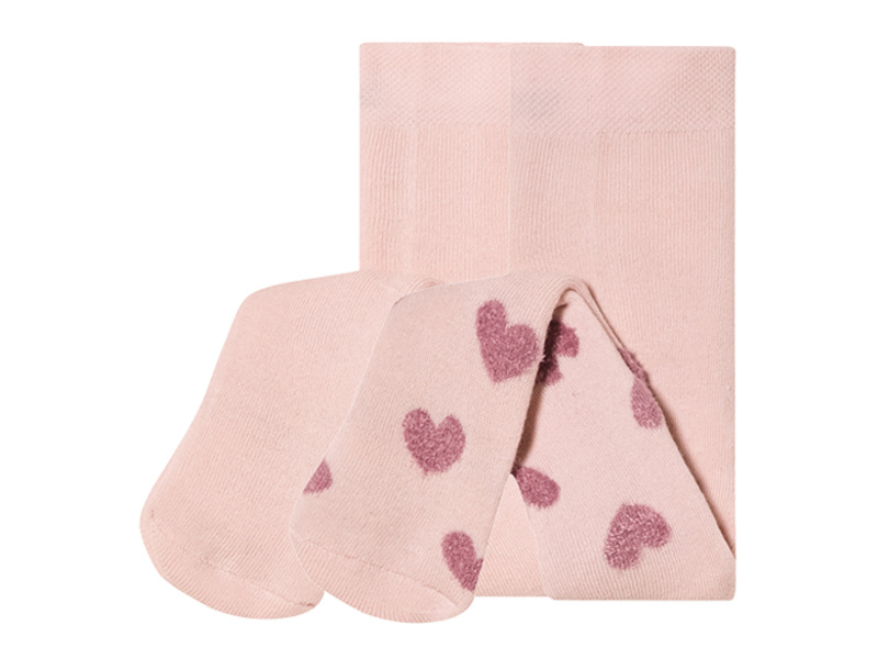 lupilu® Dětské pletené punčochové kalhoty s BIO bavlnou, 2 kusy (50/56, světle růžová)