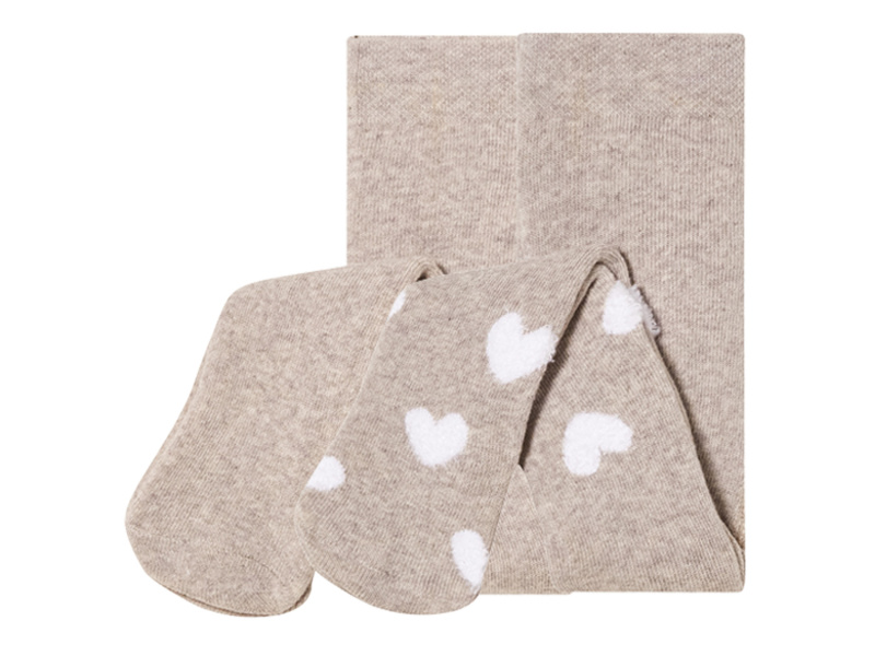 lupilu® Dětské pletené punčochové kalhoty s BIO bavlnou, 2 kusy (74/80, béžová)