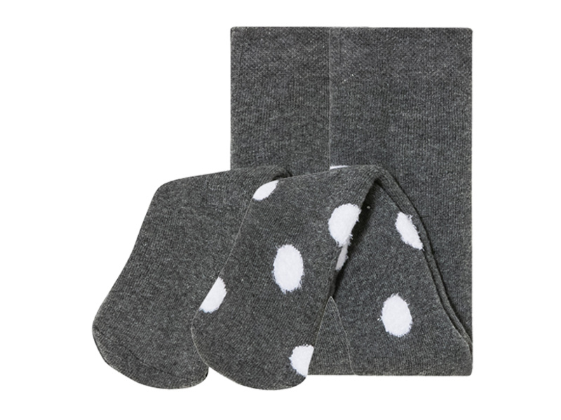 lupilu® Dětské pletené punčochové kalhoty s BIO bavlnou, 2 kusy (62/68, tmavě šedá)