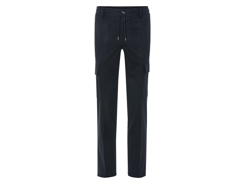 Livergy® Pánské flanelové cargo kalhoty (S(44/46), navy modrá)