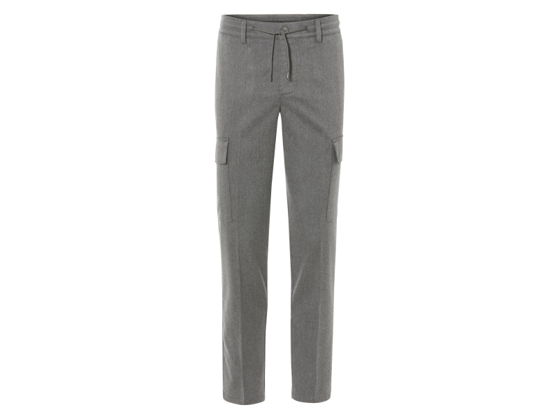 Livergy® Pánské flanelové cargo kalhoty (L(52/54), šedá)