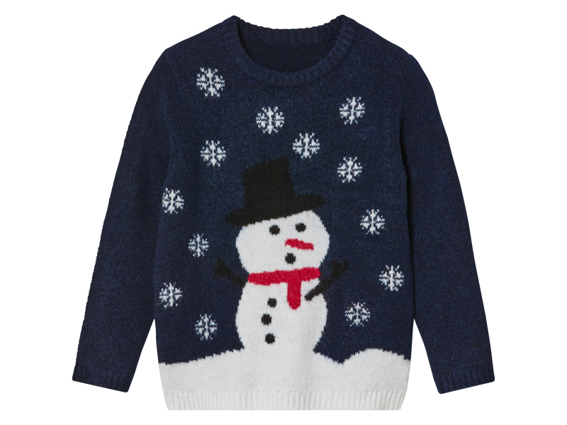 lupilu® Chlapecký svetr (110/116, sněhulák / navy modrá)