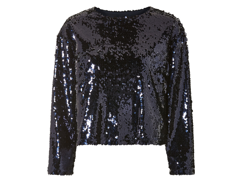esmara® Dámské triko s flitry (XS (32/34), navy modrá)