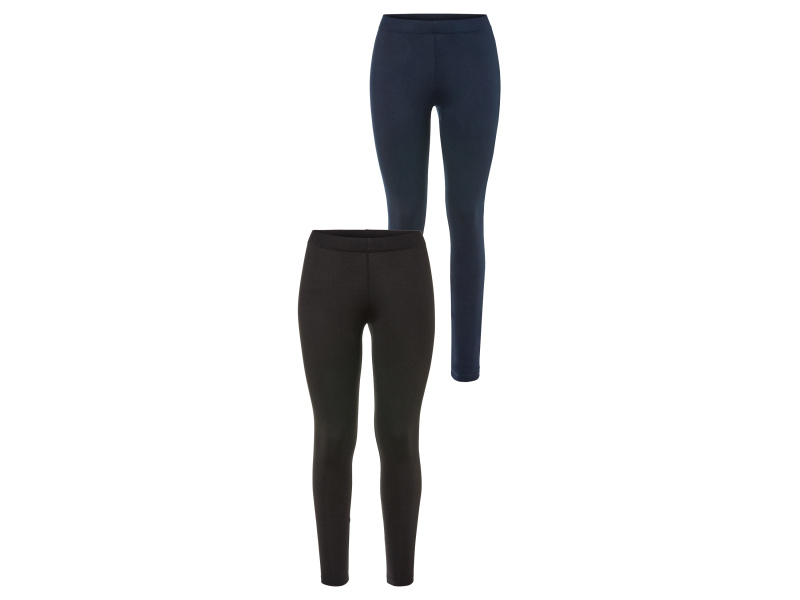 esmara® Dámské legíny, 2 kusy (Xs(32/34), černá / tmavě modrá)