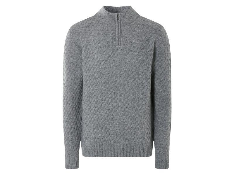 Livergy® Pánský pletený svetr (vzor/šedá, S (44/46))