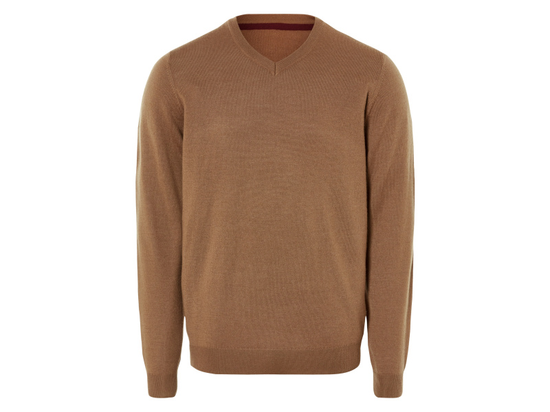 Livergy® Pánský úpletový svetr s příměsí merino vlny (S (44/46), velbloudí)