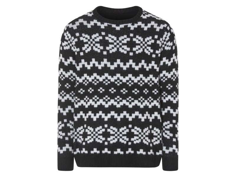 Livergy® Pánský vánoční svetr (XL (56/58), černá)