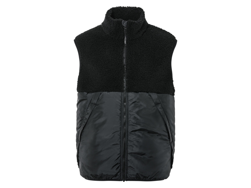 Livergy® Pánská plyšová vesta (S(44/46), černá)