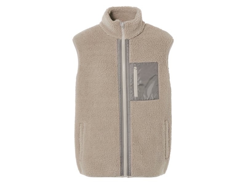 Livergy® Pánská plyšová vesta (Xl(56/58), béžová)