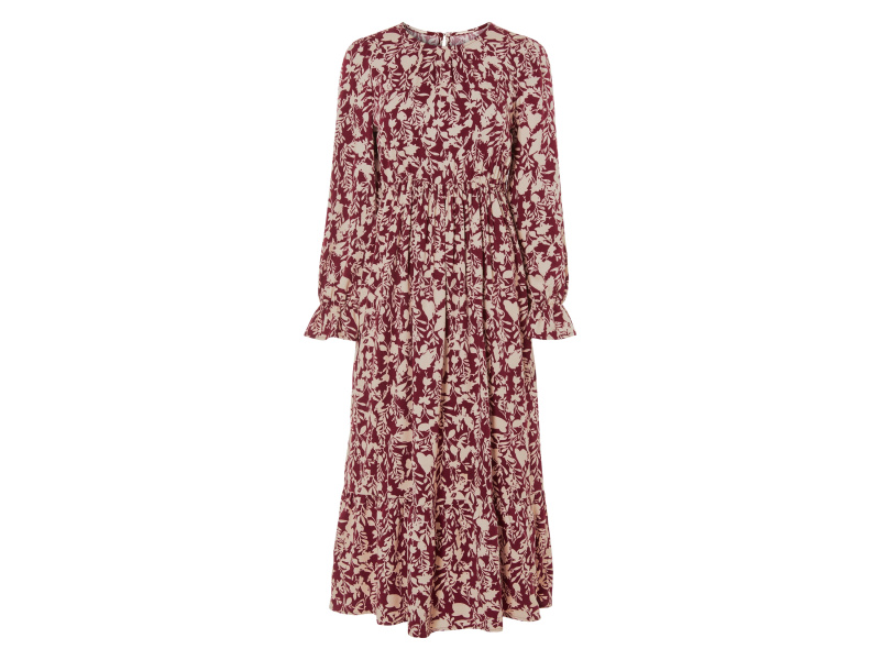 esmara® Dámské šaty (36, vínová/písková)