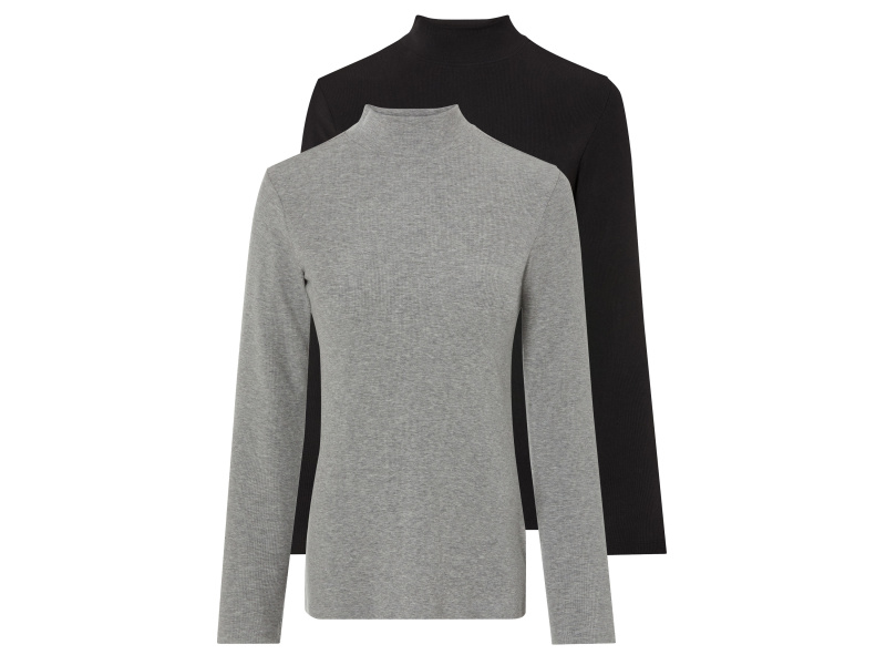 esmara® Dámský rolák (Xs(32/34), černá/šedá)