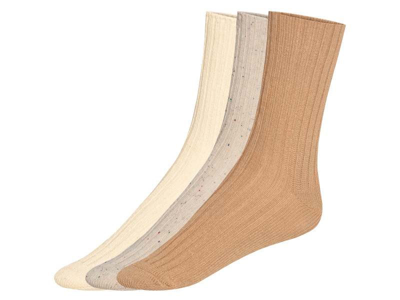 esmara® Dámské domácí ponožky, 3 páry (béžová/krémová, 39-42)