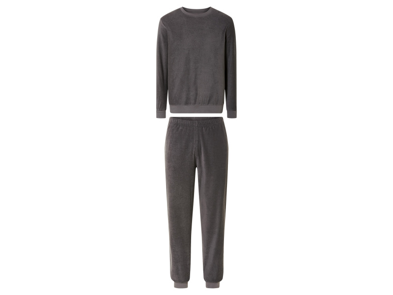 Livergy® Pánské froté pyžamo (M (48/50), šedá)