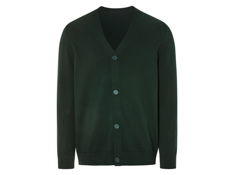 Livergy® Pánský kardigan (S (44/46), tmavě zelená)