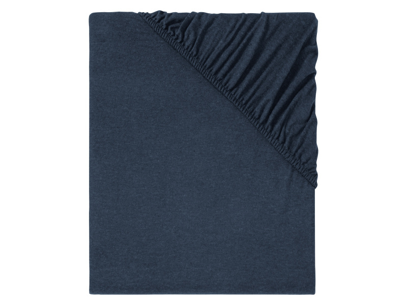 Livarno home Napínací prostěradlo z jemného flanelu, 90-100 x 200 cm (navy modrá)