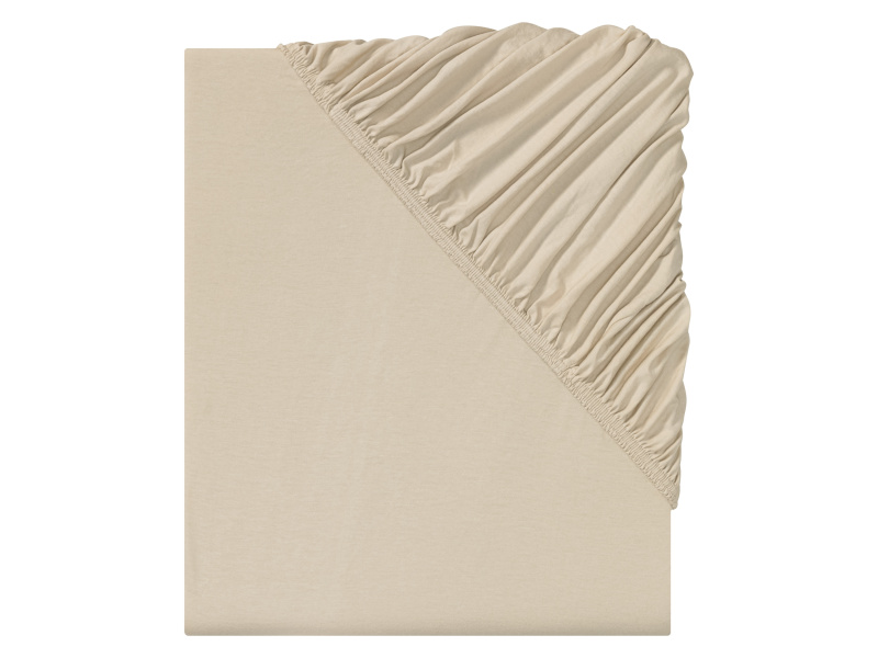 Livarno home Žerzejové napínací prostěradlo, 140-160 x 200 cm (béžová)