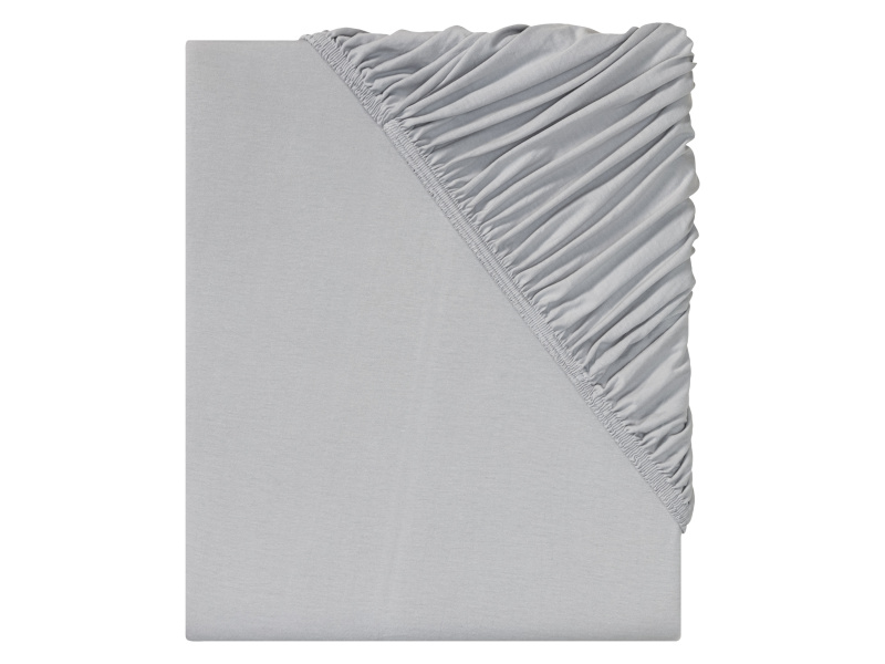 Livarno home Žerzejové napínací prostěradlo, 140-160 x 200 cm (světle šedá)