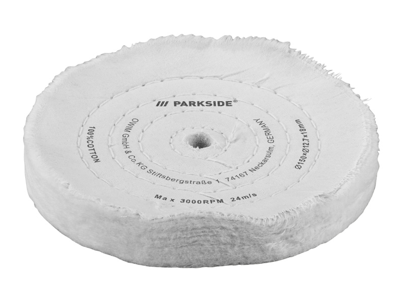 Parkside® Sada brusného papíru pro pásovou brusku Psbsz 10 A1 (bavlněný lešticí kotouč, 150 mm)