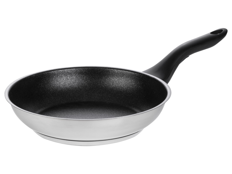 Livarno home Pánev z nerezové oceli, Ø 24 cm, Ilag® (potažená/soft touch rukojeť)