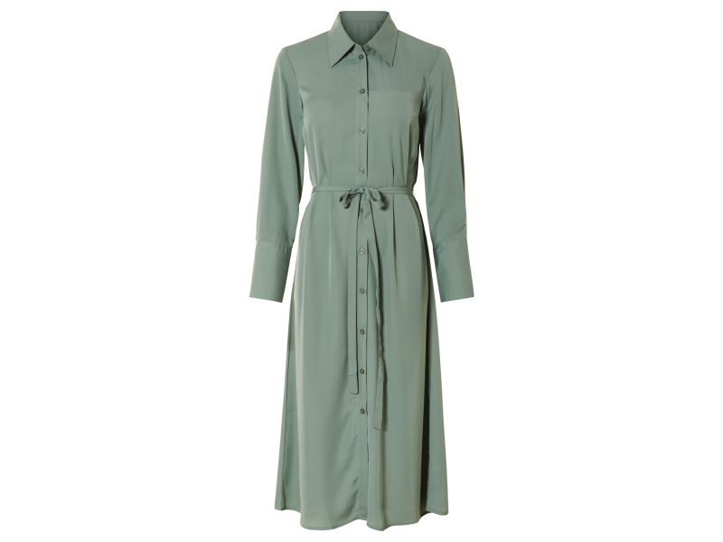 esmara® Dámské saténové midi šaty (36, zelená)