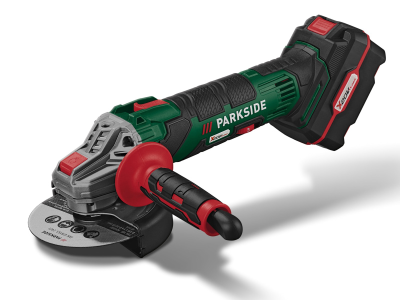 Parkside® Aku úhlová bruska Pwsa 20-Li D4, startovací sada s 4 Ah akumulátorem a nabíječkou