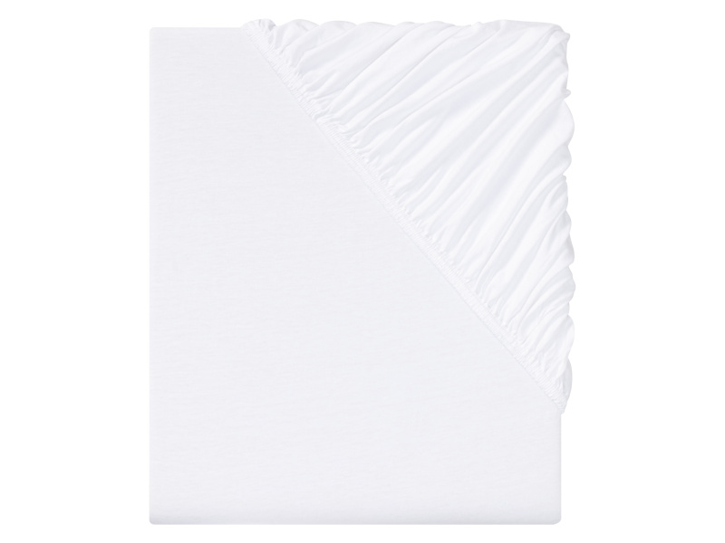 Livarno home Žerzejové napínací prostěradlo, 180-200 x 200 cm (bílá)