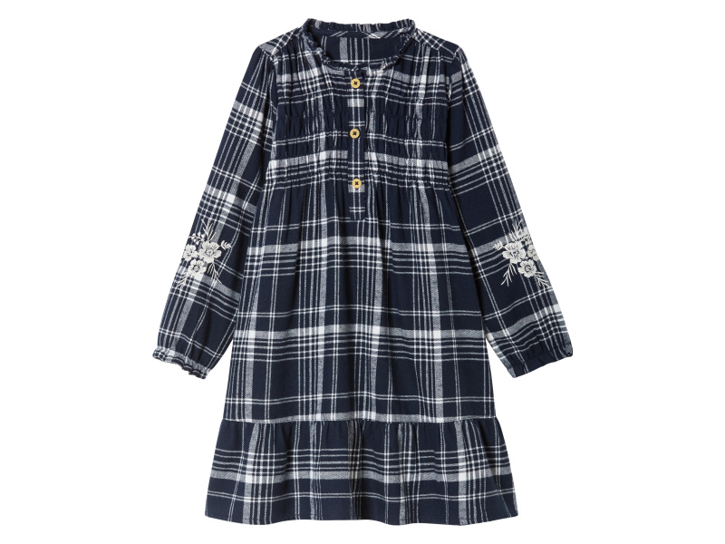 lupilu® Dívčí flanelové šaty (104, navy modrá)